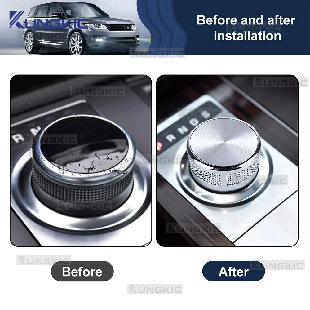 Rotary Shift Lever Knob Gear Shifter Cap Replacement for Land Rover Discovery For Range Rover Vogue Evoque Velar SV 2013-2022