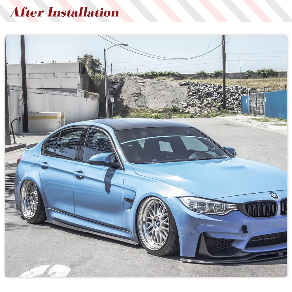 Carbon Fiber Side Skirts Extension Body Apron Lip For BMW 3 Series F80 M3 Sedan 2014-2019 Car Extension Lip Valance Air Panel