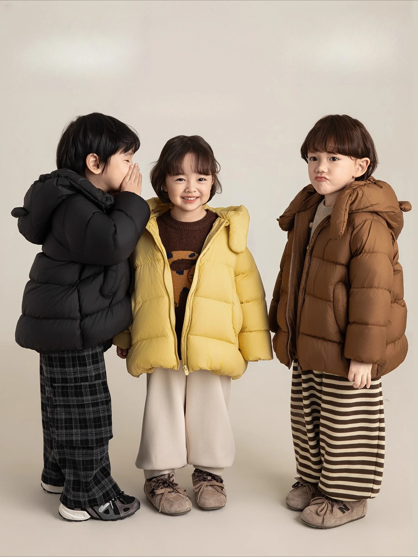 Christmas Gift 2025 Girls Puffy Bear Coat 95 White Duck Down Jacket Thick Winter Warm Parka Age 1 to 7 Years