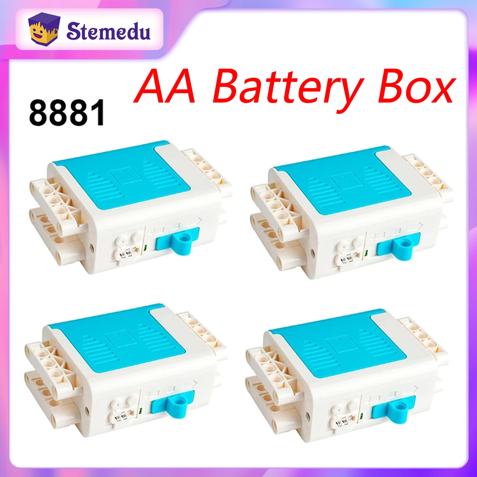 

AA Battery Box 8881 Case Building Blocks Technical Parts MOC Technology PF blocks Power Functions for Robot Car with blocks