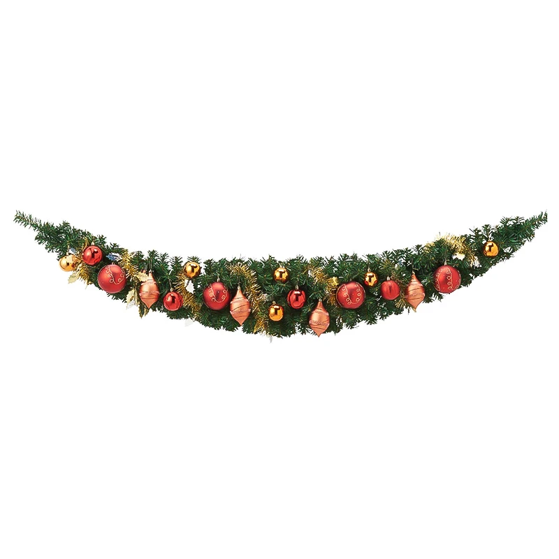 1.8M Christmas Rattan Decorative Horn New DIY Layout Supplies for Shopping Mall Hotel Front Desk Outdoor Scene