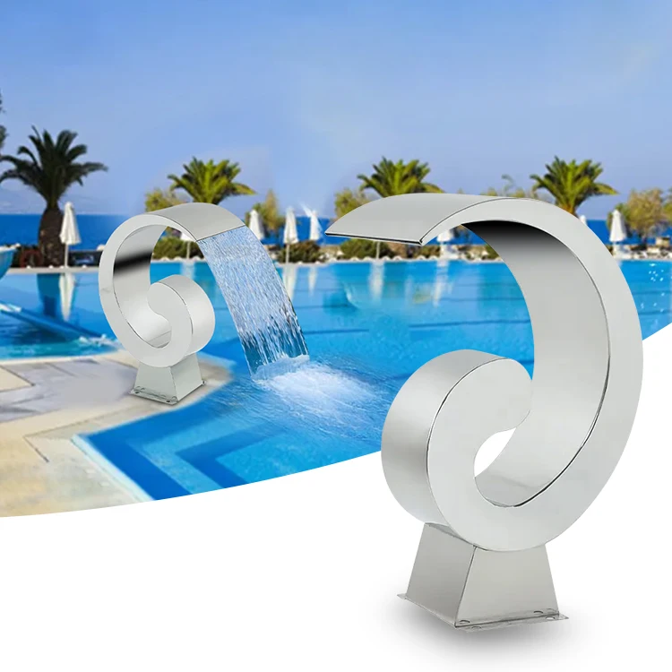 Popular Stainless Steel Waterfall Fountain Nozzle Pool Massage Spa Nozzle Swimming Pool Waterfall