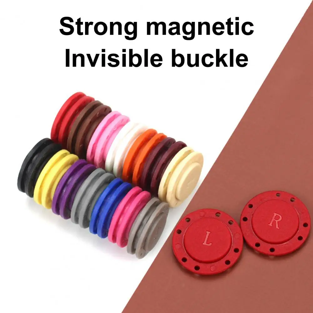 1 Pair Fashion Strong Suction Magnetic Snaps Buttons Wear-resistant Clothes Buckle Sewing Magnet Buttons 8-holes Design