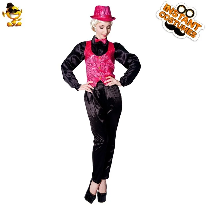

Multi-Color Sequin Women's Vest Adult Performance Costume loween Masquerade Ball Role-plang Outfit Stage Faion ow