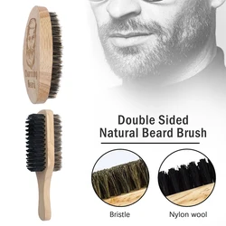 Brosse de rasage en poils de sanglier pour hommes, barbier portable, brosse à barbe naturelle, livres qualifiée aux, outils à moustache, 1 pièce