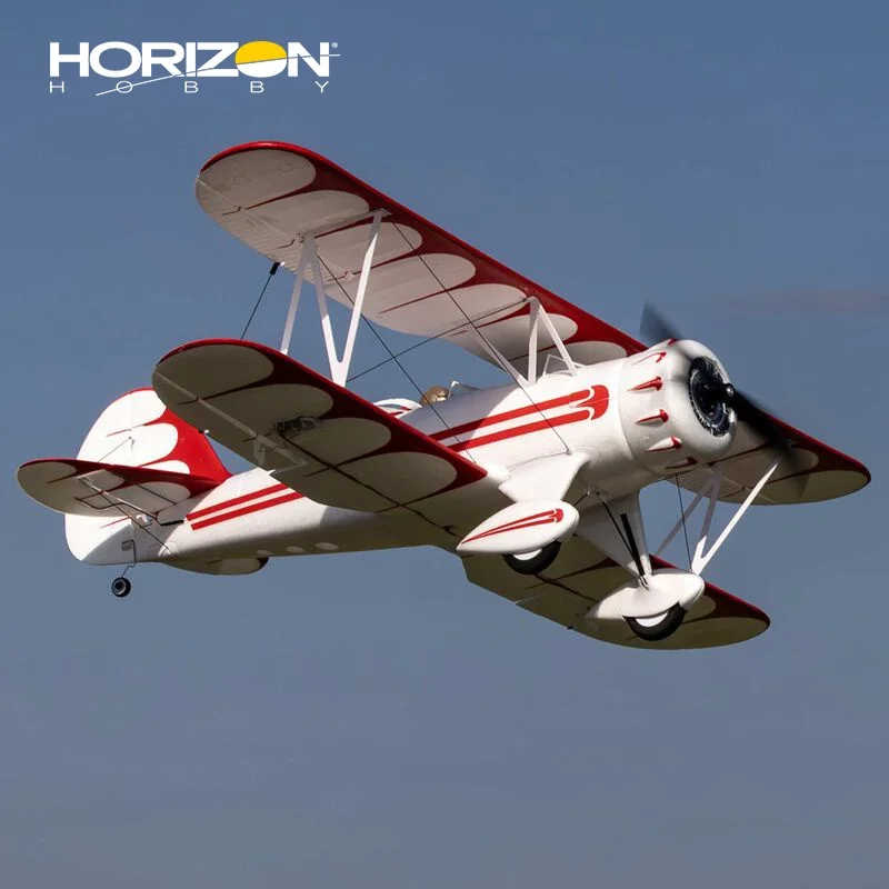 هورايزون هوبي UMX WACO D-26 طائرة نموذجية مزدوجة الجناح ثابتة الجناح لعبة التحكم عن بعد للرياضة والهوايات في الهواء الطلق