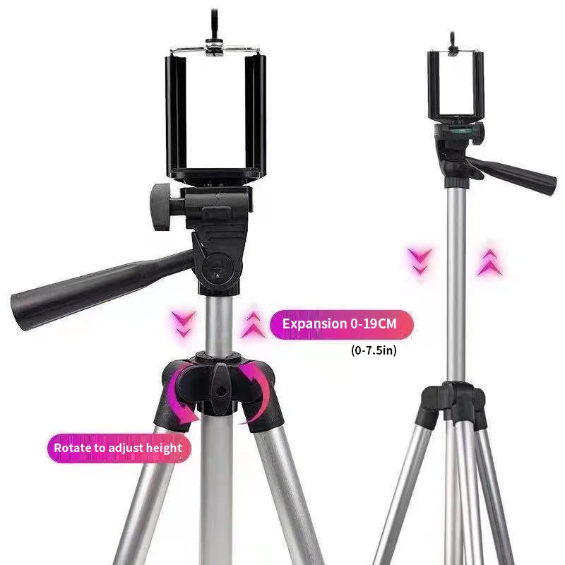 Tripod Bracket Stand Stretchable Metal Portable Easy To Use For Telescope Monoculars Mobile Phone Camera DV Machine Fill Light