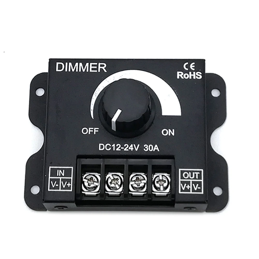 DC 12V 24V Adjustable Controller 30A Brightness Control Switch 360W/720W for LED Strip Lamp