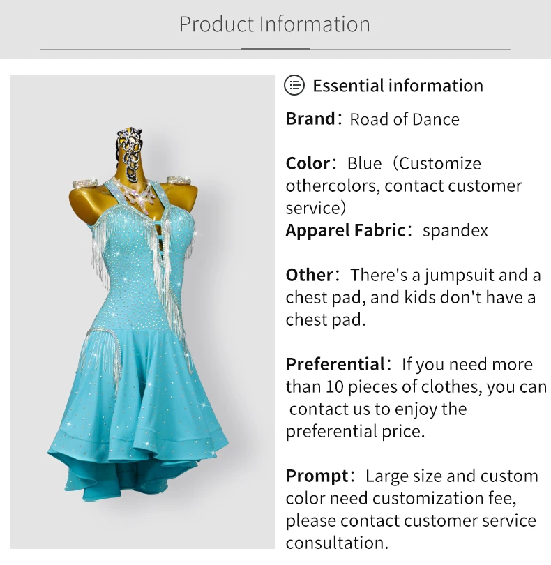 2026 Lateinamerikanischer Tanzrock, Damen-Abendkleidung, elegantes Mädchen-Outfit, formelle Trainingskleidung, Samba-Ballkleid, Performance-Outfit – Detail 3
