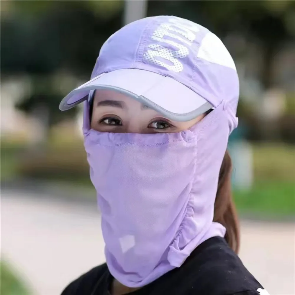 

Adjustable Quick-dry Hat Sun Protection Hat Sun Hat Neck Cover Wide Brim Baseball Cap Ice Silk Shield Face Cover Cap Women