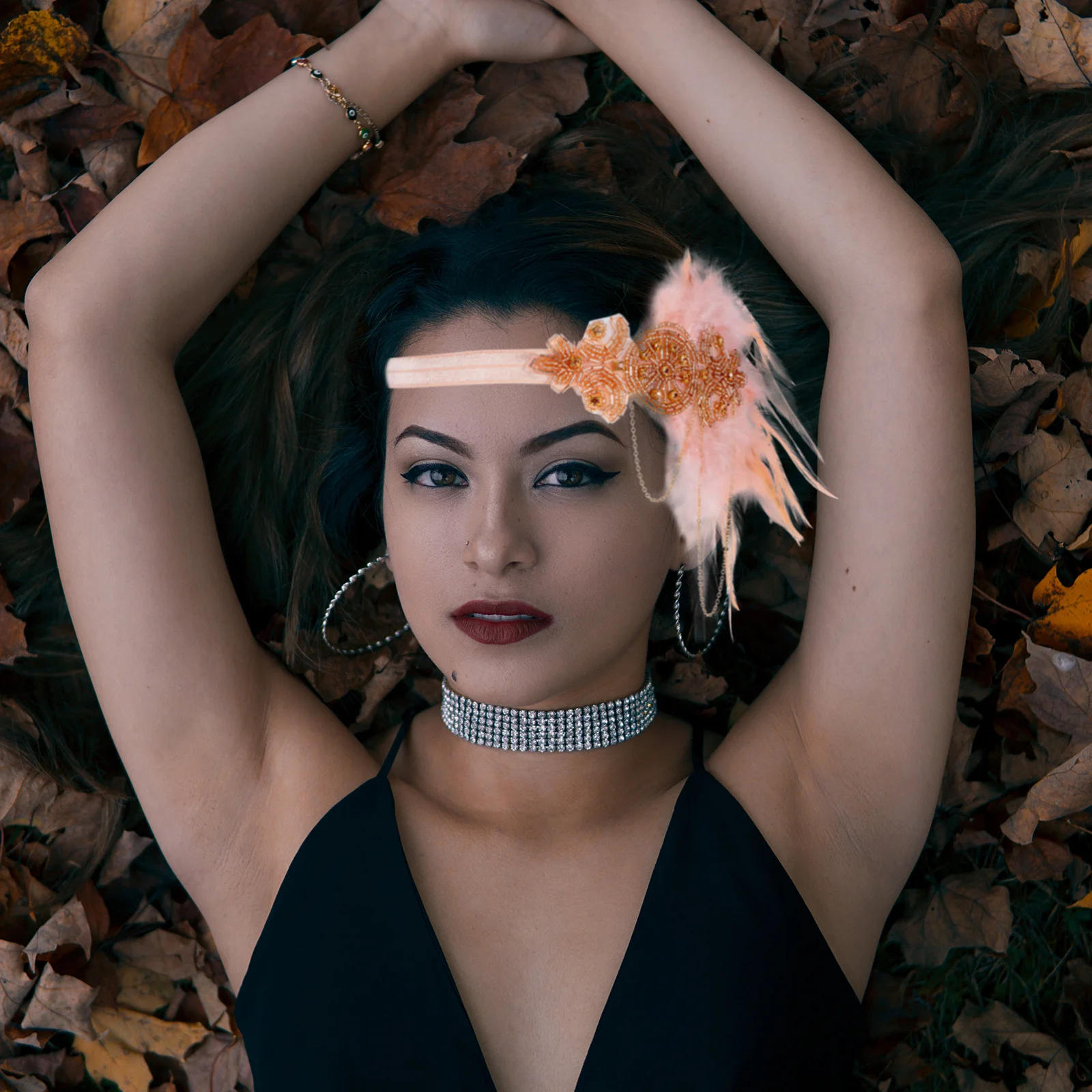 

Рождественская повязка на голову, повязка для волос, женский праздничный головной убор, свадебные аксессуары, повязка для волос с кисточками, реквизит для фотосессии