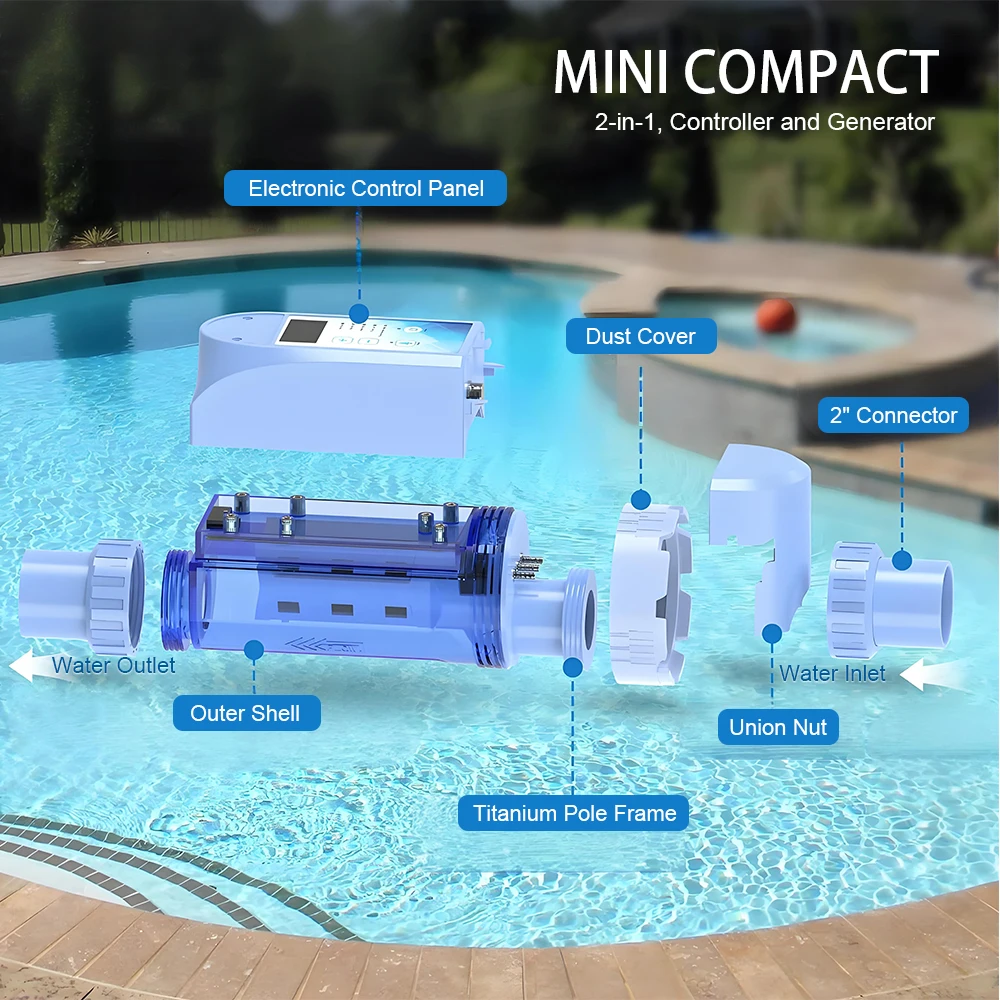 Генератор соли и хлора, стерилизатор соли и хлора, электрическая машина для соли и хлора серии Pro & Plus с умной панелью