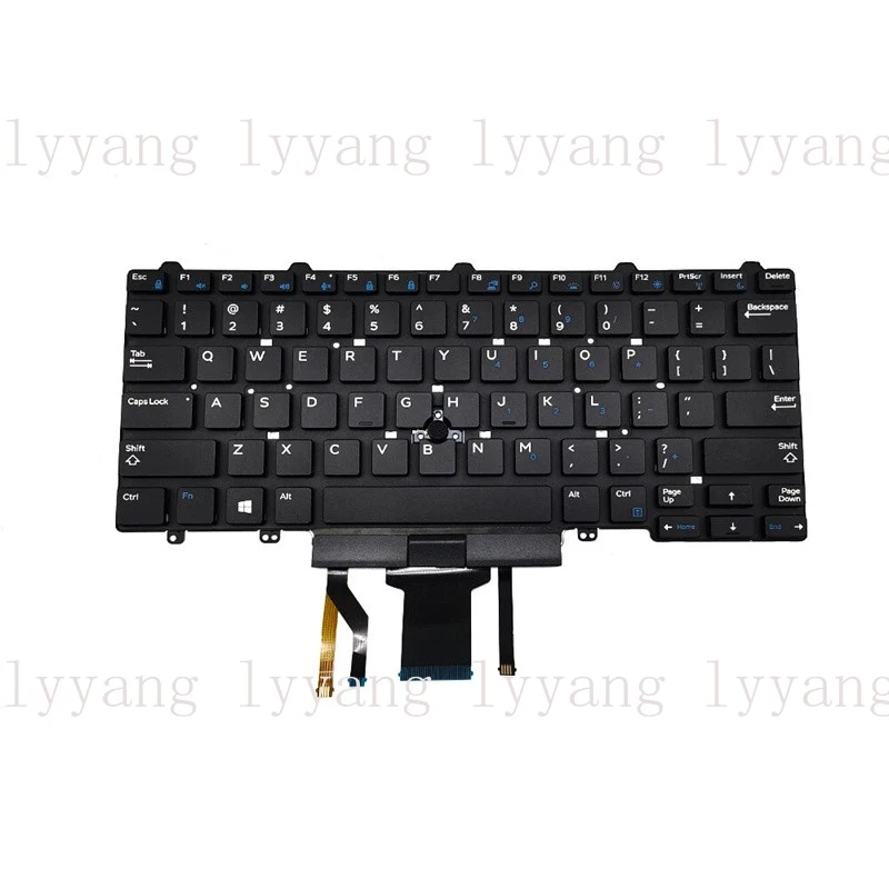 f  for Dell OEM Latitude 5490 7490 Backlit Laptop Keyboard Dual Point 6NK3R