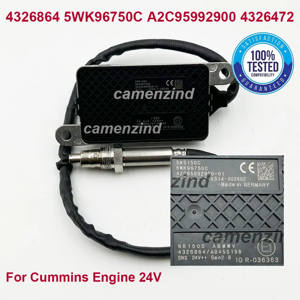 4326864 5WK96750C A2C95992900 4326472 Made in Germany New Nitrogen Oxide Sensor NOX Sensor For Cummins Engine 24V 5WK9 6750C
