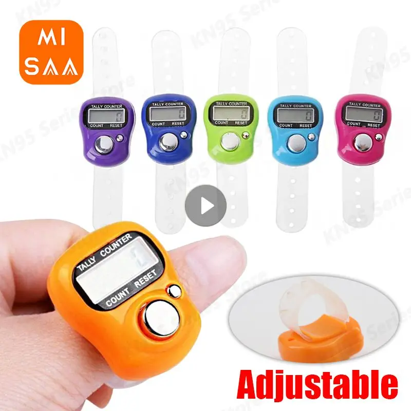 Mini Finger Counter LCD Electronic Digital Display Finger Ring Tally Counter  Sewing Knitting Weave Buddha Pray Soccer Tools