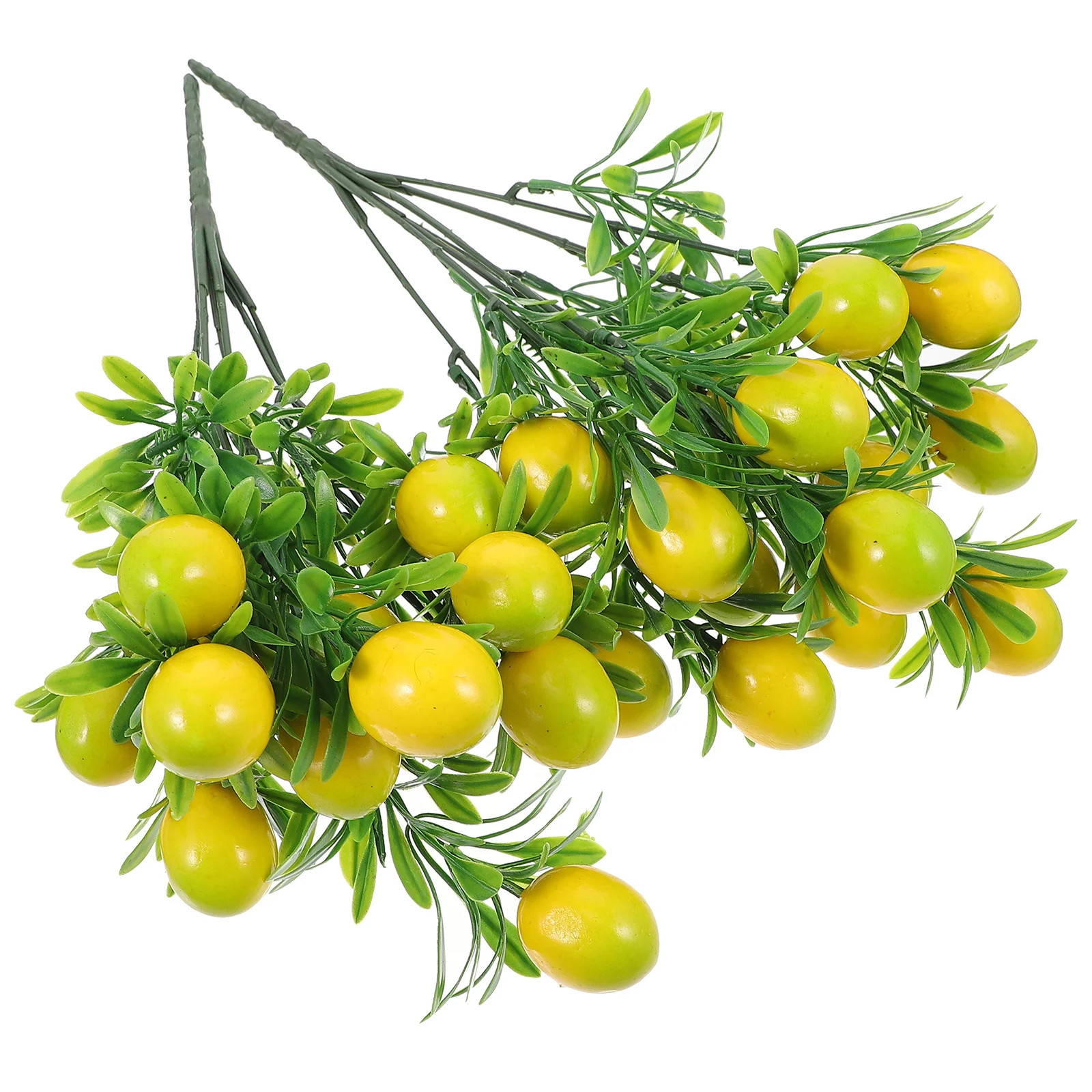 

2Pcs Simulated Lemon Branch Bright Artificial Fruit Stem for Table Decor Balcony Office Restaurant Wedding Event