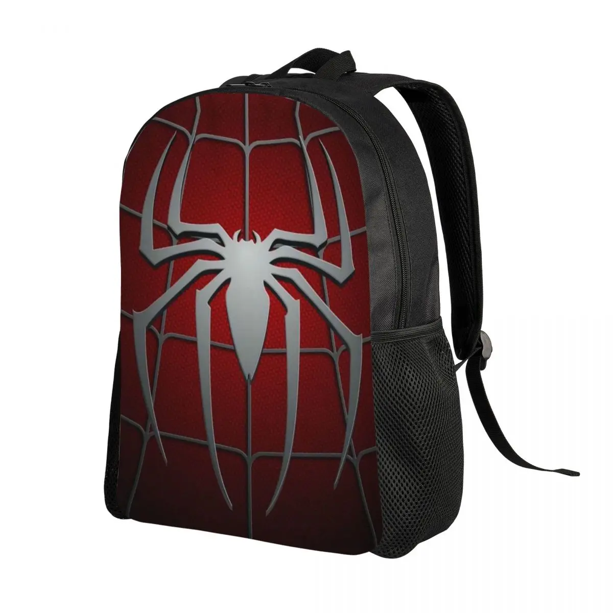 Custom 3D Print Red Spider Web Backpack for Boys Girls College School Travel Bags Women Men Bookbag Fits 15 Inch Laptop