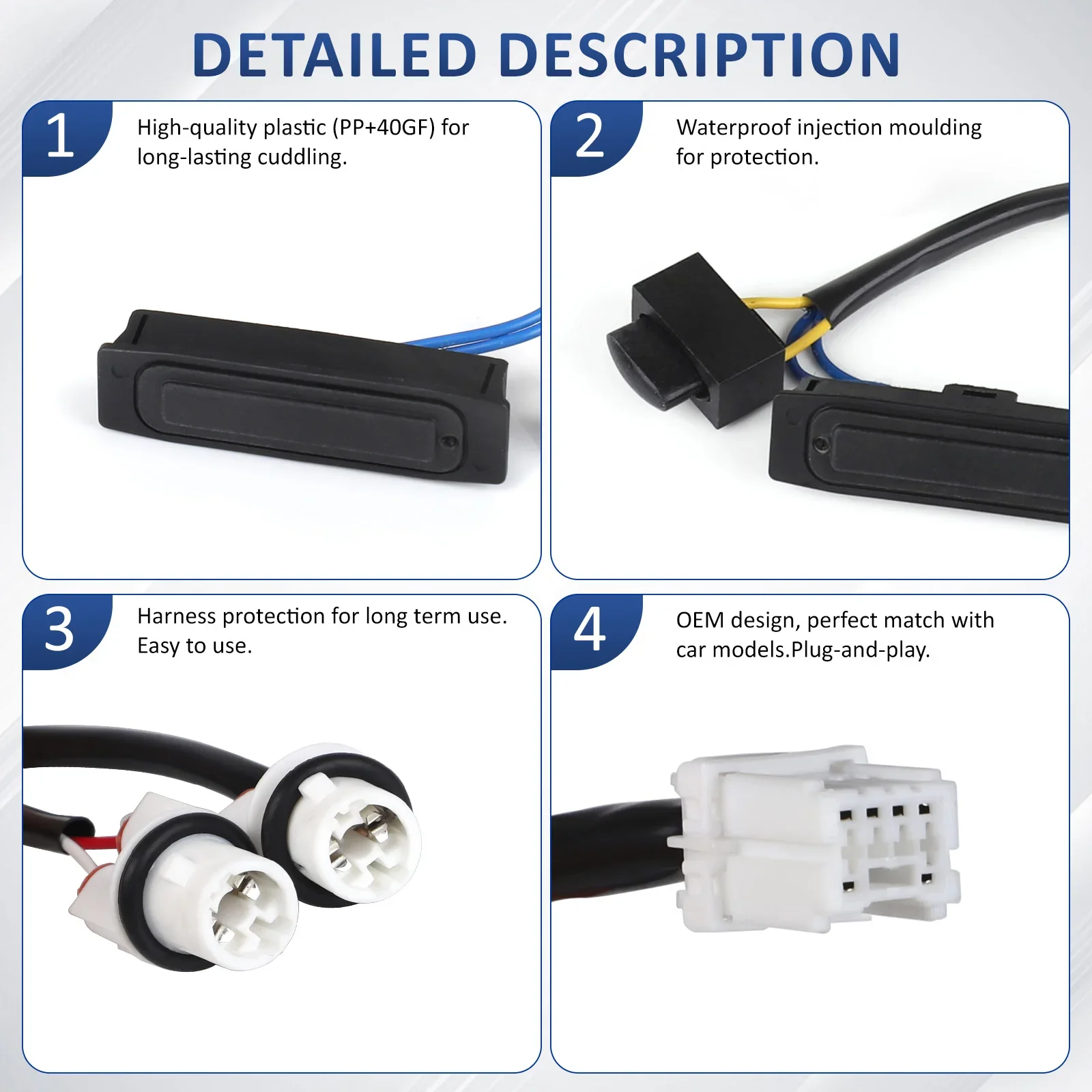 لنيسان X-trail T31 2008-2014 OEM25380-JG01A CNSPEED غطاء صندوق السيارة الباب الخلفي التحكم فتح زر التمهيد خارج متوافق #3