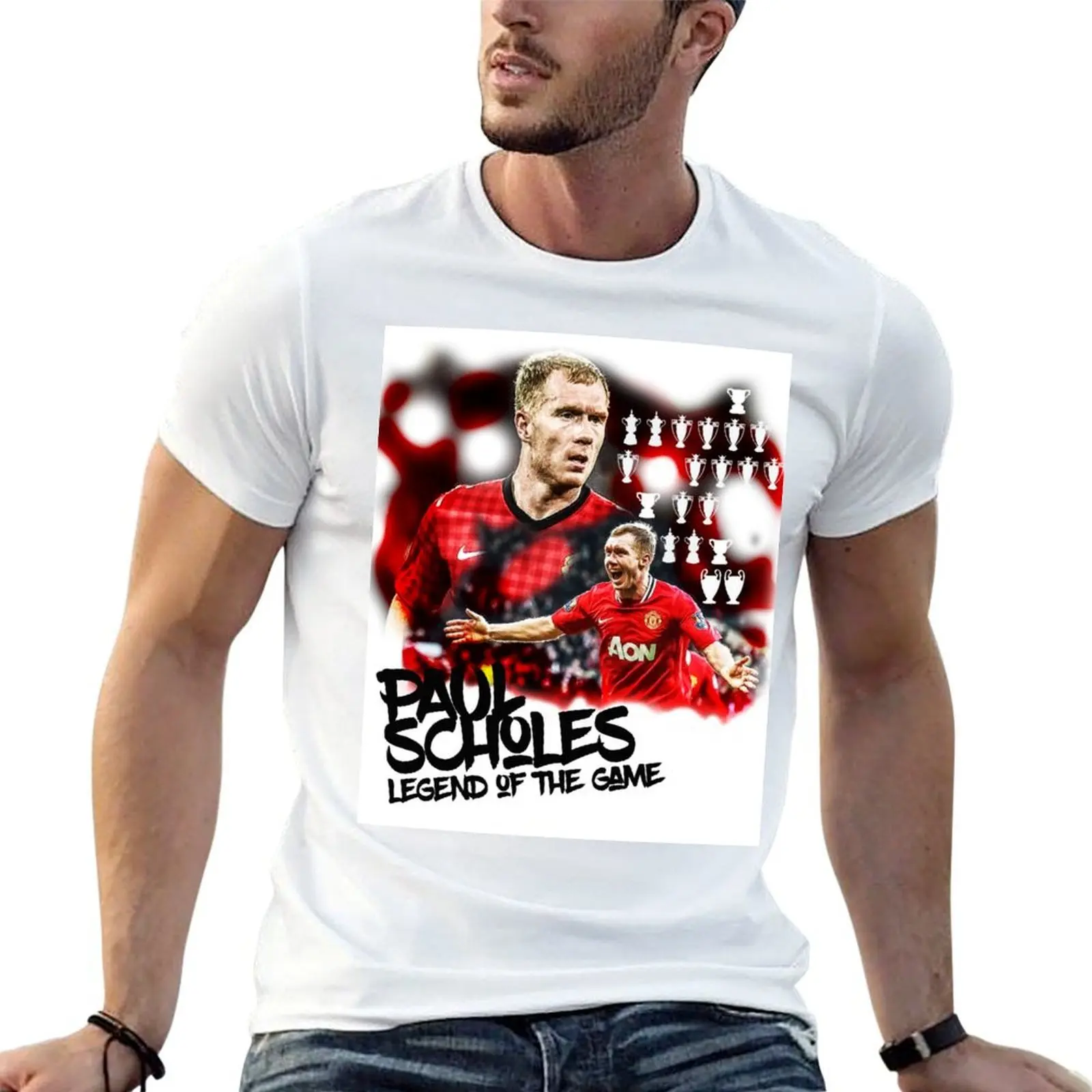 

PAUL SCHOLES PRINT T-Shirt t shirt for man 100 percent cotton t shirts for man graphic vintage T-Shirt