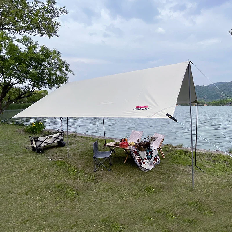 

High Quality 3-4 Person Portable Rainproof 3*4m/3*5m Camping Teng Sunscreen Sunshade Tarp Gazebo Sun Shelter