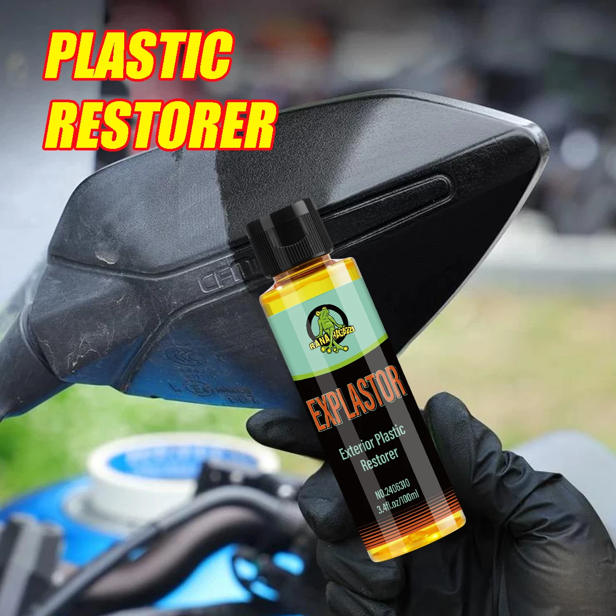 

Motorcycle Plastic Leather Restorer Back to Black More Gloss Cleaning Products Restorer Polish Repair Coating EXPLASTOR RG310