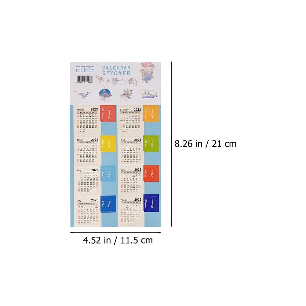 16 vellen kalenderindexstickers multifunctionele huishoudelijke planner tabbladen draagbare boektabbladen kleurrijke maandelijkse markers kantoor