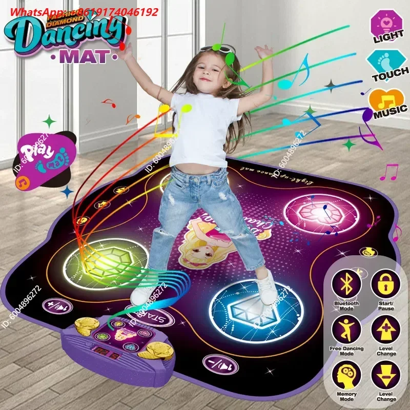 Hot Selling Bluetooth Music Dance Mat Kids Sensory Integration Trainer Jumping Game Fitness Toy for Height Growth