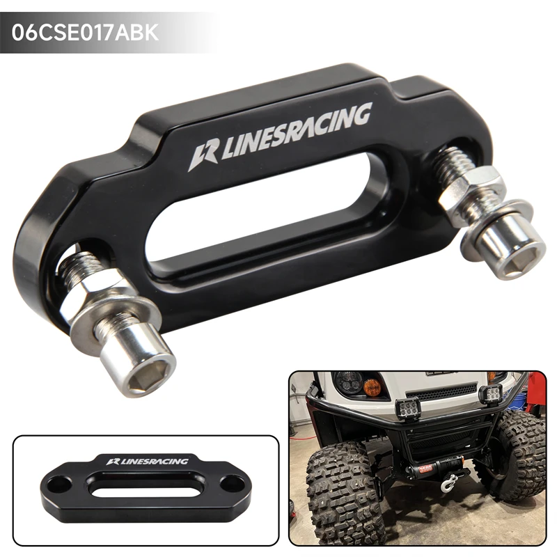 Hawse Fairlead-cabrestante para ATV, cabrestante brillante con aluminio mecanizado CNC, montaje de 2000 "y 3500 MM, 7/8-124 LBs, color negro