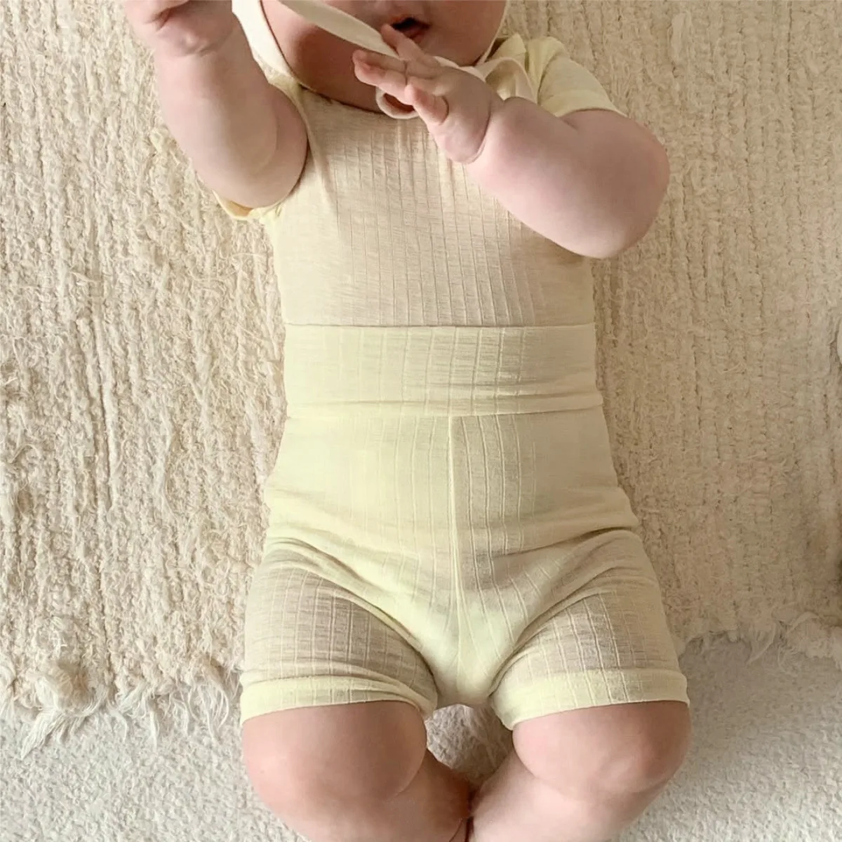 

2025 Summer Baby Short Sleeve Clothes Set Newborn Cotton Pajamas Thin Breathable Infant Tops + Shorts 2pcs Suit Toddler Outfits