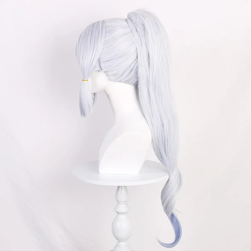 Genshin Impact Ayaka Shirakawa Pruik Cosplay Karakter Enkele paardenstaart Anime-stijl Hetzelfde als in het spel