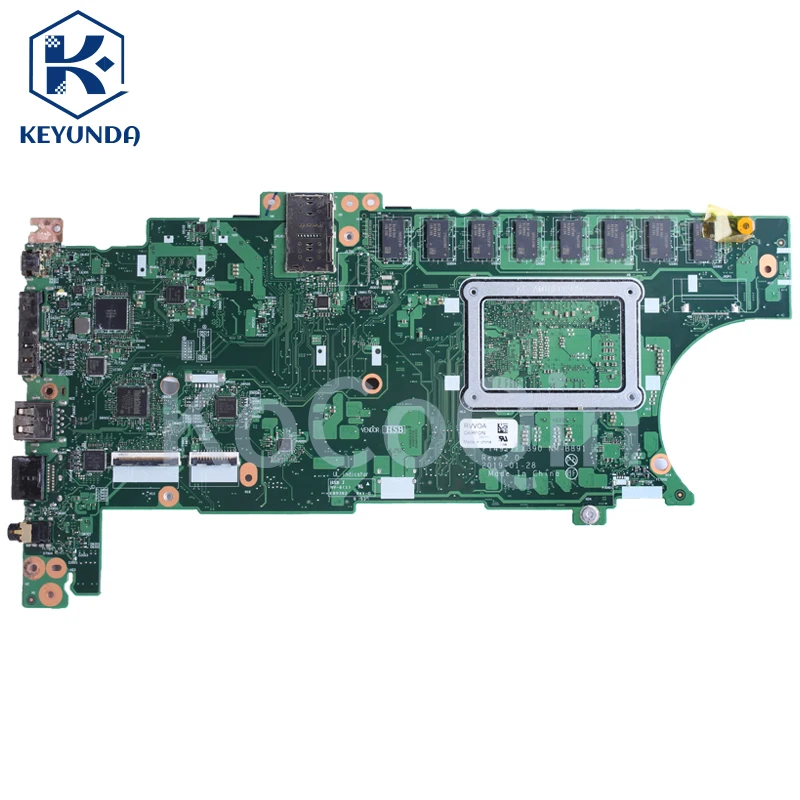NM-B891 For Lenovo ThinkPad T490s X390 Notebook Mainboard SRFFX i5-8265U i7-8565U RAM 8G 01HX898 Laptop Motherboard Full Tested