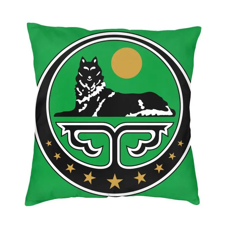 Vibrant Chechen Square Pillow Cover Decoration 3D Double Side Print Chechnya Coat Of Arms Cushion Cover for Sofa