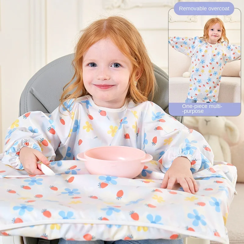 Baby Dining Integrated Dining Chair Overclothes Complementary Food Bib Pinny Water and Dirt Resistant Infant and Child