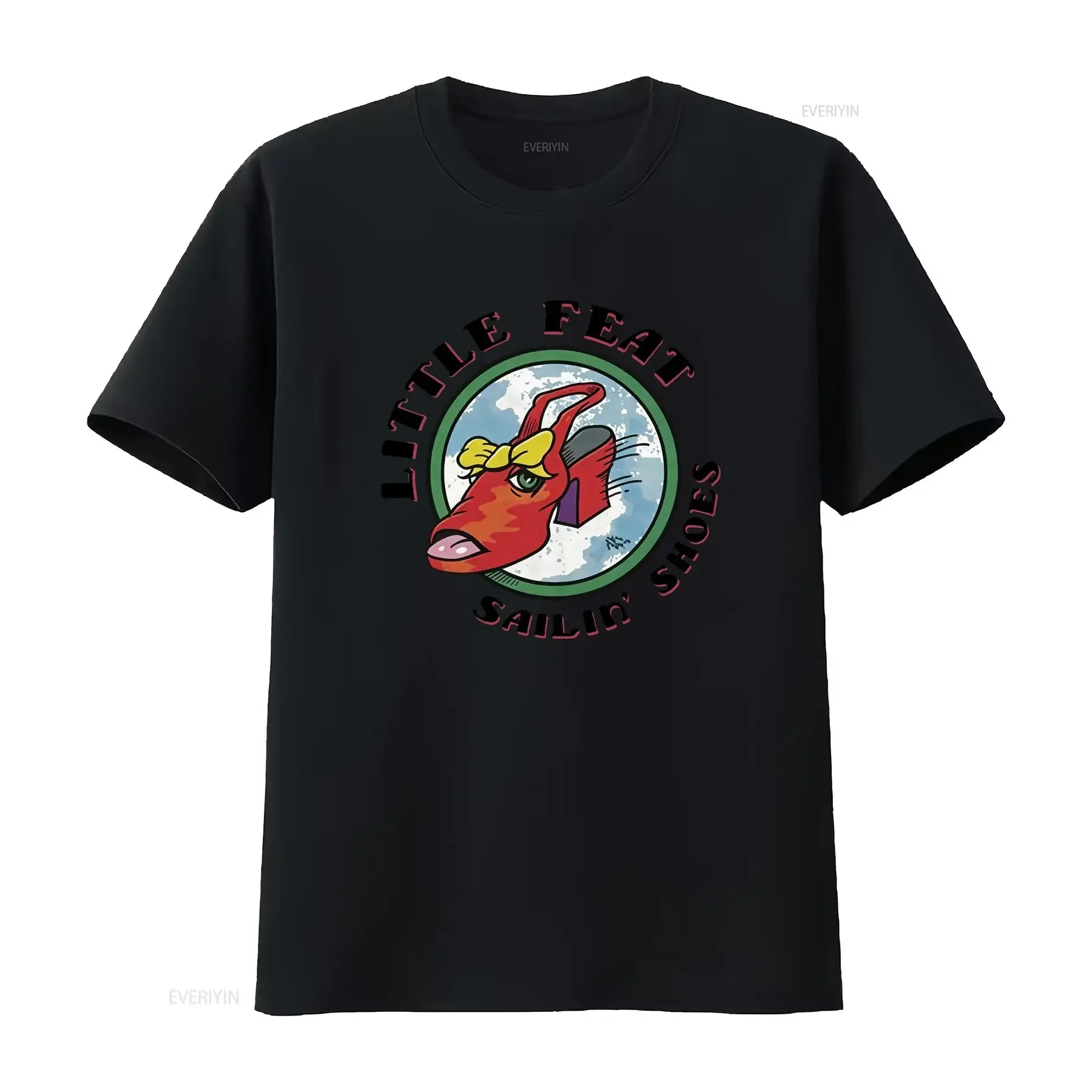 Little Feat Sailin Shoes T Shirt vintage Washed Top For Everyday Wear Stylish Soft Stretched Comfortable Slightly streetwear