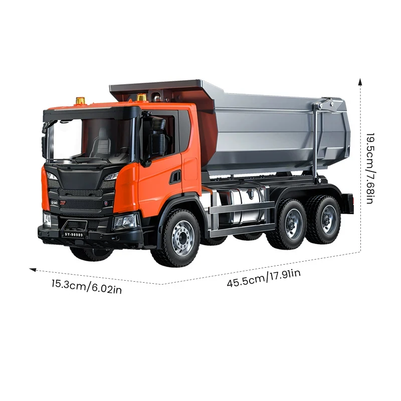 Double E E593 1/20 Alloy RC Dump Truck Car Sound Light Children