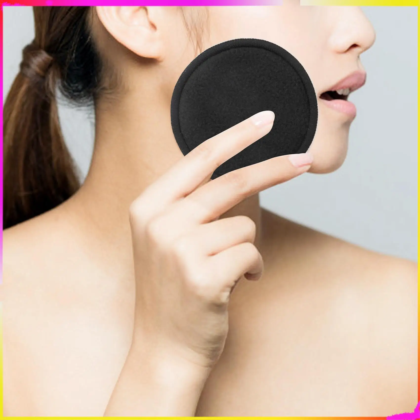 M04k 16 pçs reutilizáveis algodão de bambu compõem almofadas removedoras lavável camada tripla cuidados com a pele facial limpar almofadas almofada de limpeza com saco