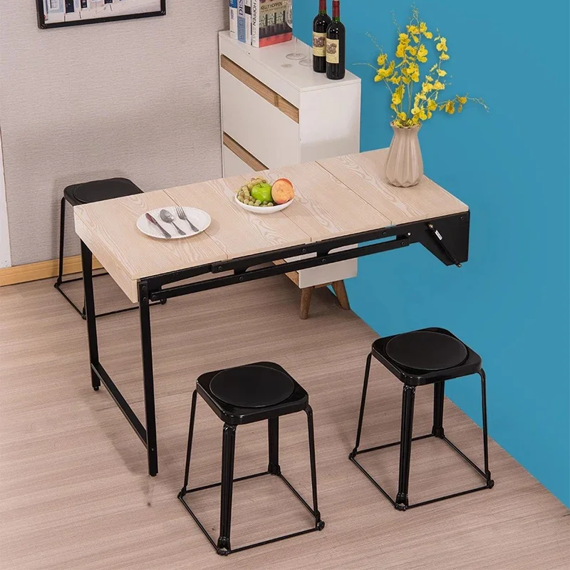 

Free Shipping Luxury Dining Table Utility Rack Folding Small Apartmen Coffee Tables Restaurant Kitchen Muebles Home Furniture