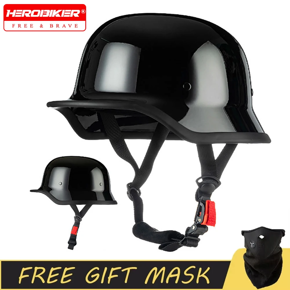 

Motorbike Helmet Retro Motorcycle Helmet Men Women Scooter Vintage Half Face Biker Motorbike Crash Moto Helmet Anti-fall