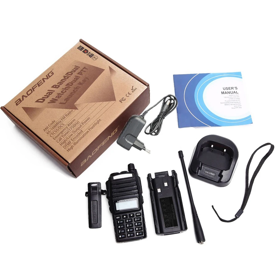 Portable FM Radios Baofeng UV-82 Walkie Talkie UV 82 CB Ham Vhf Uhf UV82 U/V Two-way Communication Transceiver