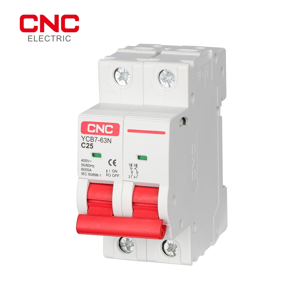 CNC YCB7-63N 1P 2P 3P 4P Din Rail Mount Breaking Capacity Miniature Circuit Breaker YCB6H-63 Upgraded version