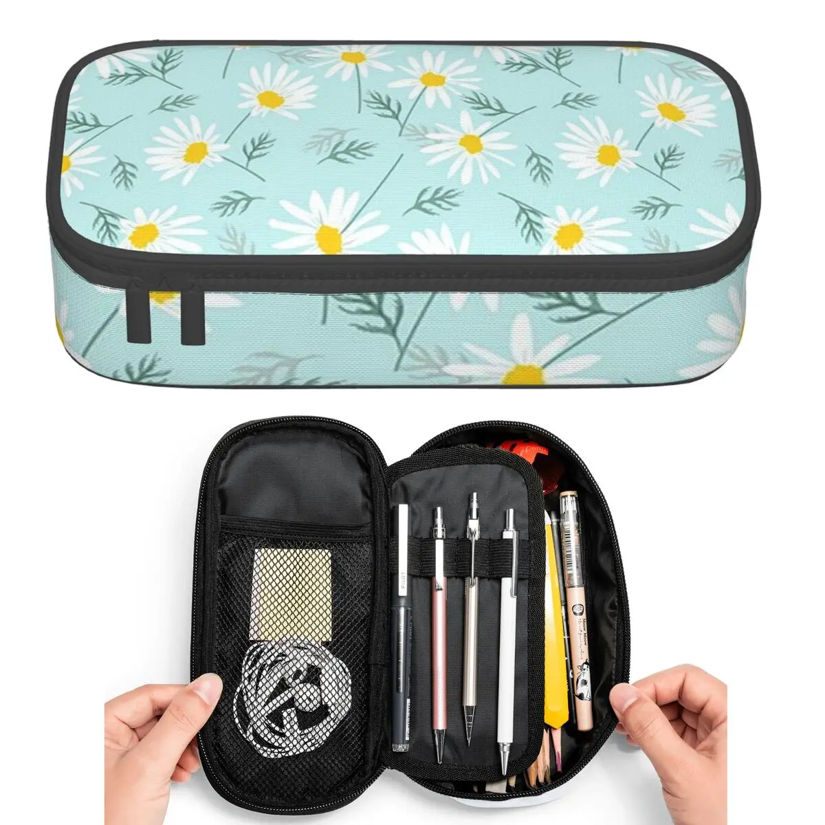 

Пеналы для студентов с цветочным узором в виде лепестков, вместительные пеналы-косметички, органайзеры для ручек