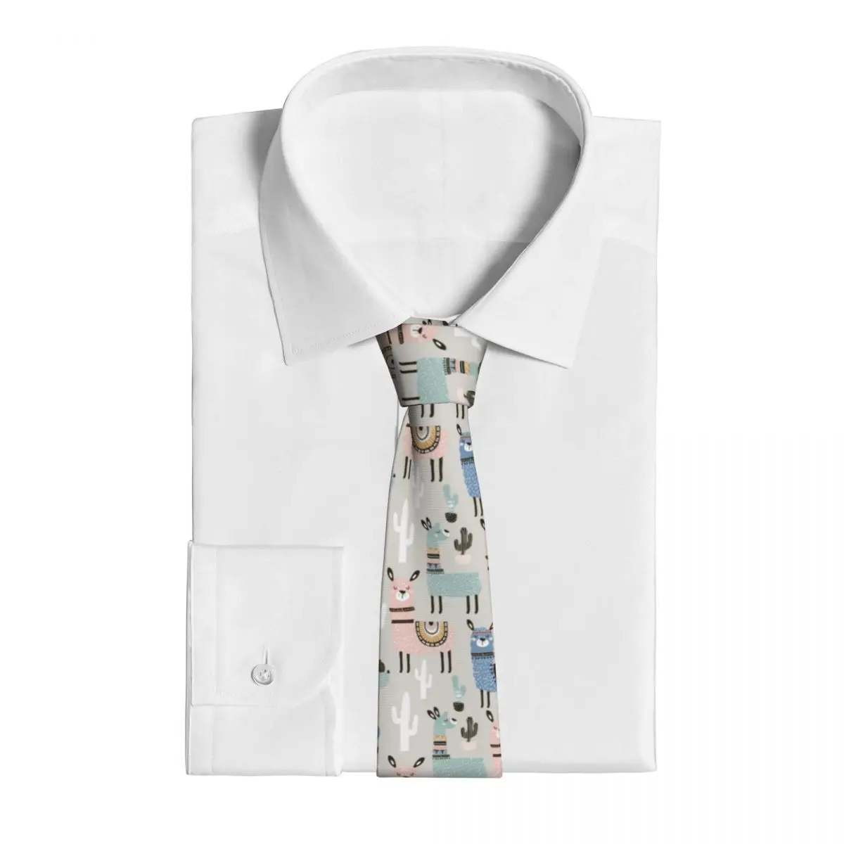 Cravatte Cactus Alpaca Poliestere unisex 8 cm Cravatta carina per uomo Camicia larga attillata Accessori Gravatas Office