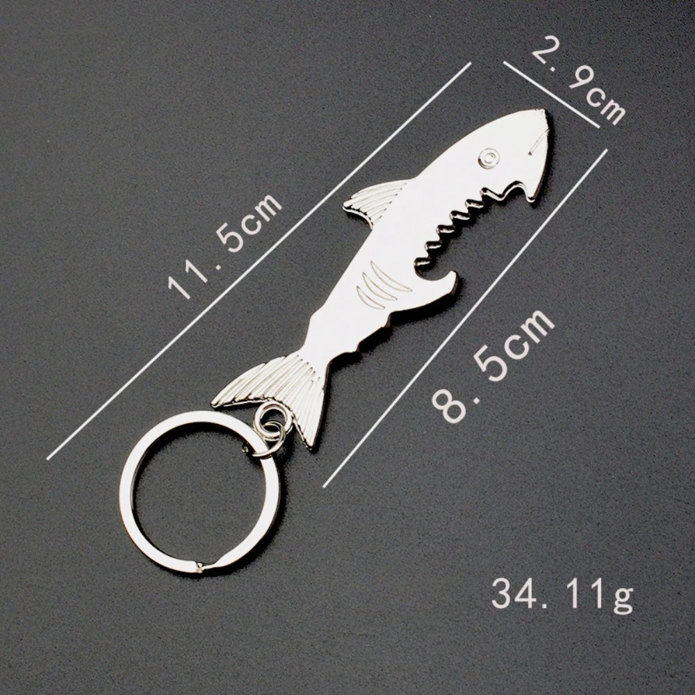 Kreativer Simulierter Metall-Seepferdchen-Schlüsselanhänger Modischer Hai-förmiger Flaschenöffner Kleine und Tragbare Accessoires Anhänger Geschenke – Detail 4