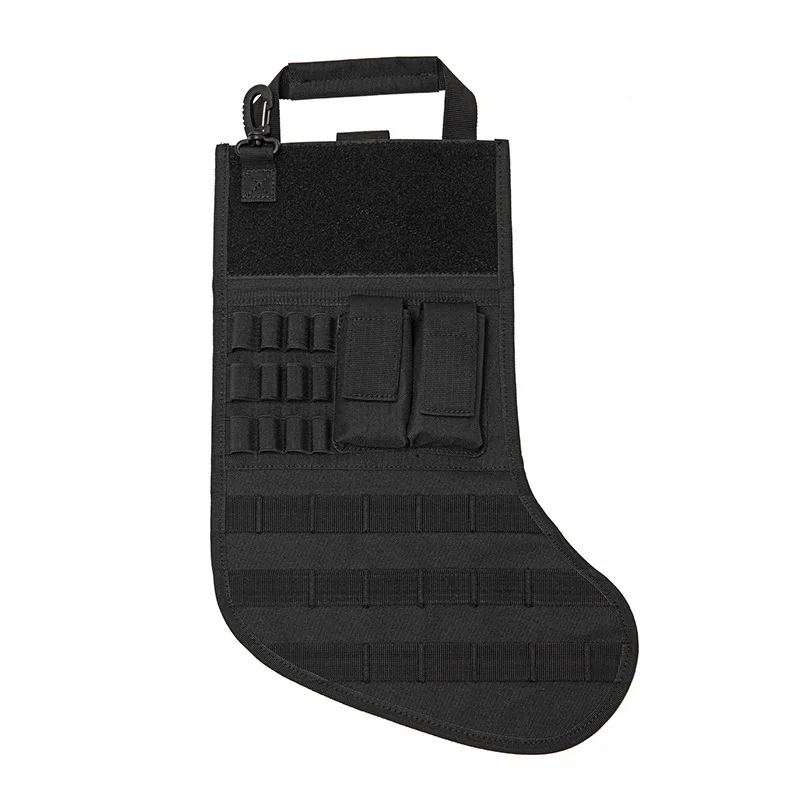 Military Tactical Christmas Gift Socks Bag MOLLE Waist Pouch Hanging Decoration Tote Army Fan Storage Pack Hunting Climbing