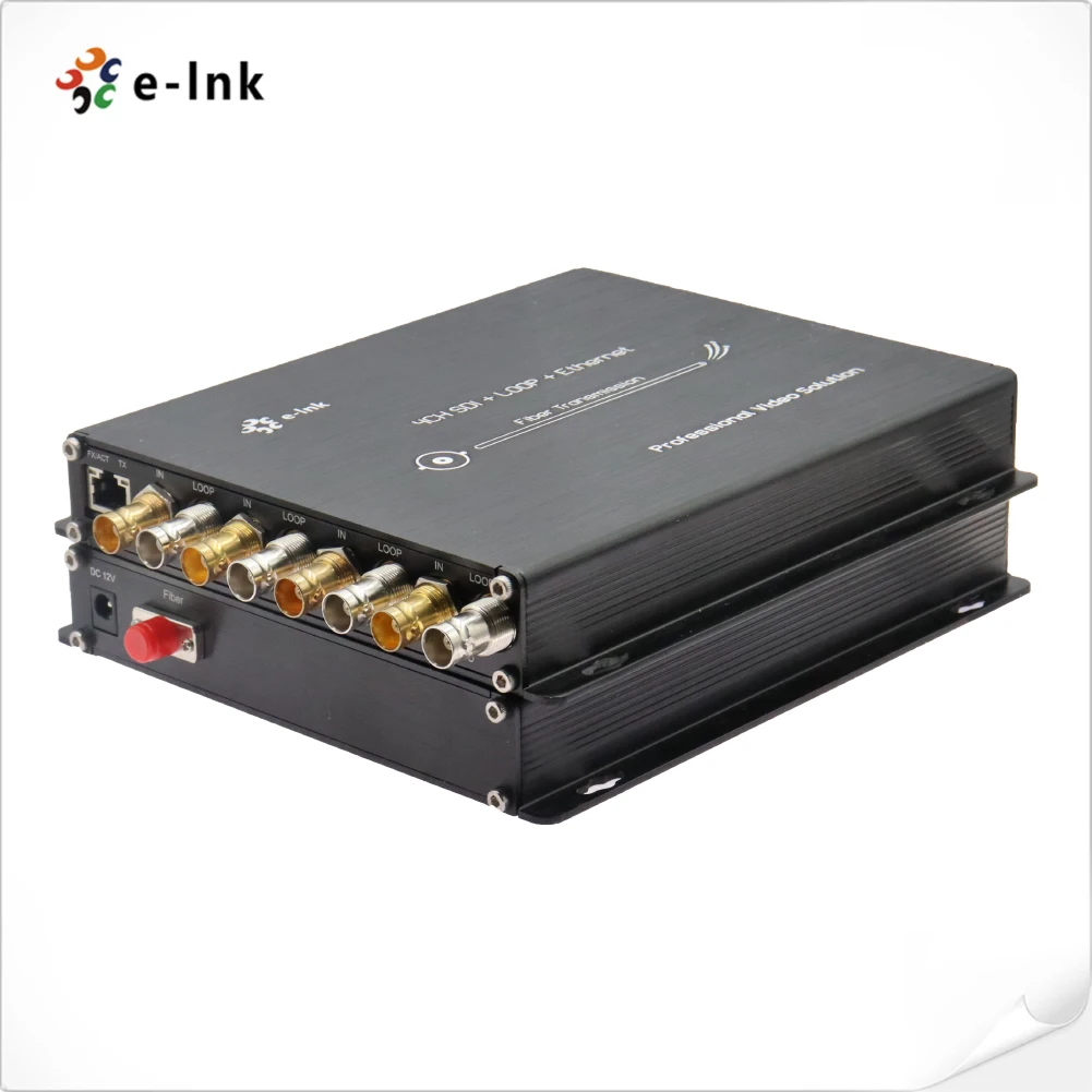 

4-канальный оптоволоконный преобразователь 3G-SDI с Ethernet