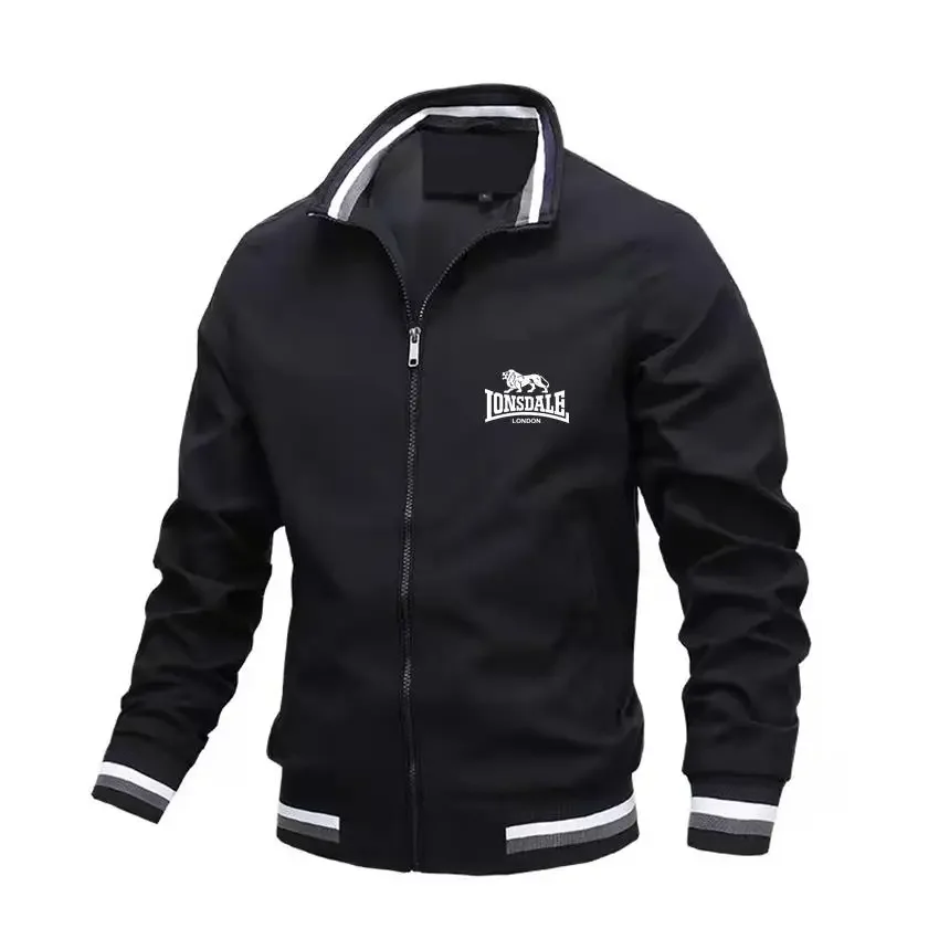 2024 LONSDALE Logo Aviator Stand Collar Jacket Men\'s Casual Slim Baseball Jacket Latest Spring Fashion High Quality Jacket