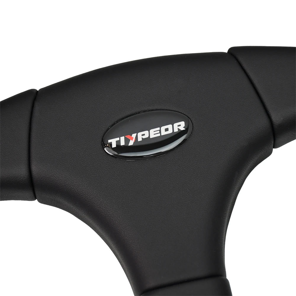 TIYPEOR 1221 Hole Black Edition Steering Wheel 350mm Microfiber Drift Simulation Racing Game Steering Wheel 4
