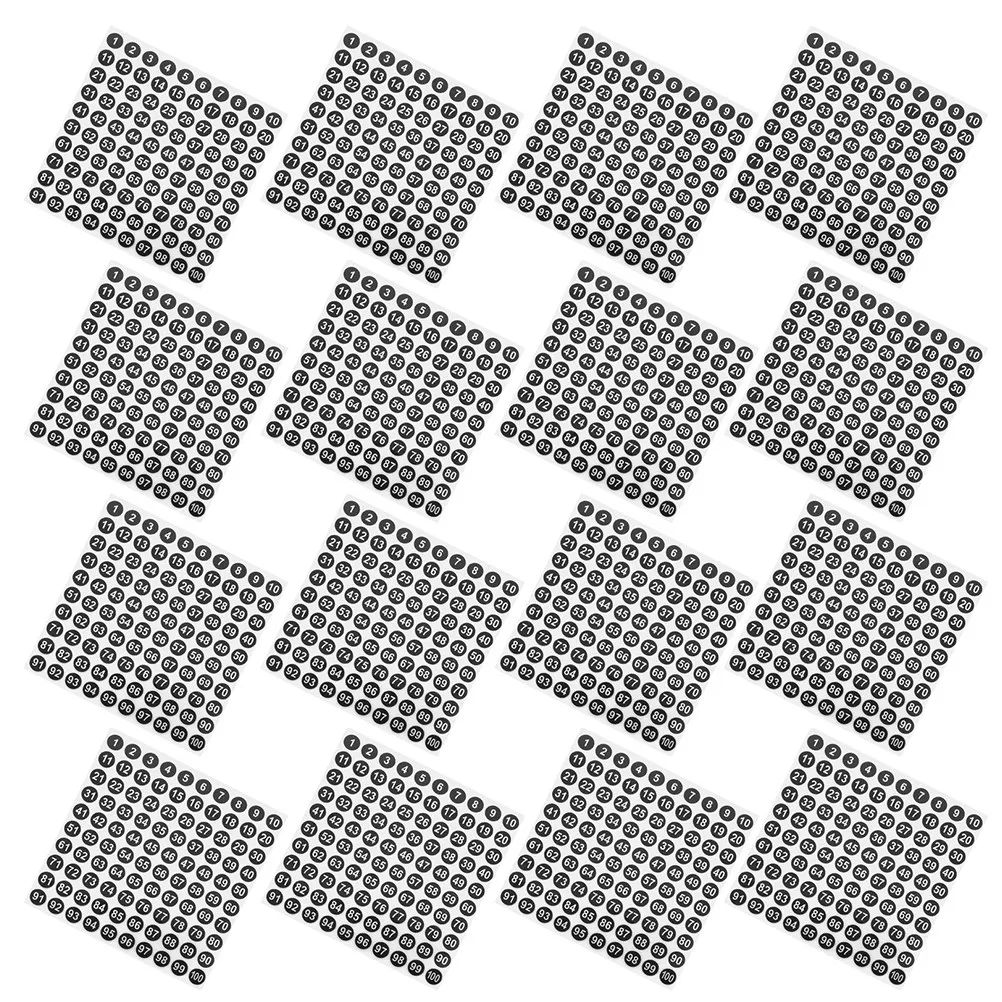 

100 Pack Waterproof Self Adhesive Round Number Stickers Number Labels for Classroom Office Organization Round Arrow Stickers