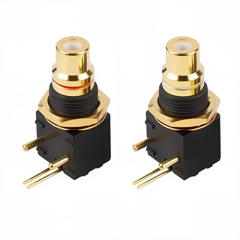 مطلية بالذهب موصل الصوت RCA أنثى مقبس متفرع PCB لوحة جبل لحام موصل محول محوري رقمي إشارة سلك فك