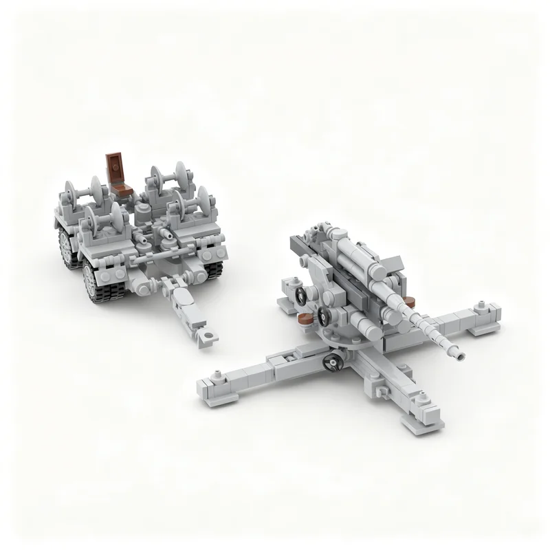 

409PCS MOC Military German WW2 Flugzeugabwehrkanone 36 V3 0 Model DIY Creative Assembly Bricks Home Decor Display Birthday Gift